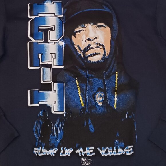 Ice-T Mens Size Small Sweatshirt Black Long Sleeve Graphic Hip Hop T Shirt - Picture 5 of 6